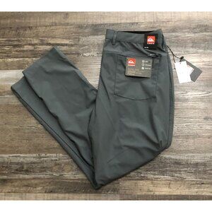 Quicksilver Slim Fit Tech Pants Mens 32x30 Gray New with $78 Tags